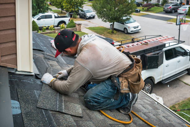 Professional Storm Damage Roof Repair technician working in Goshen, AR
